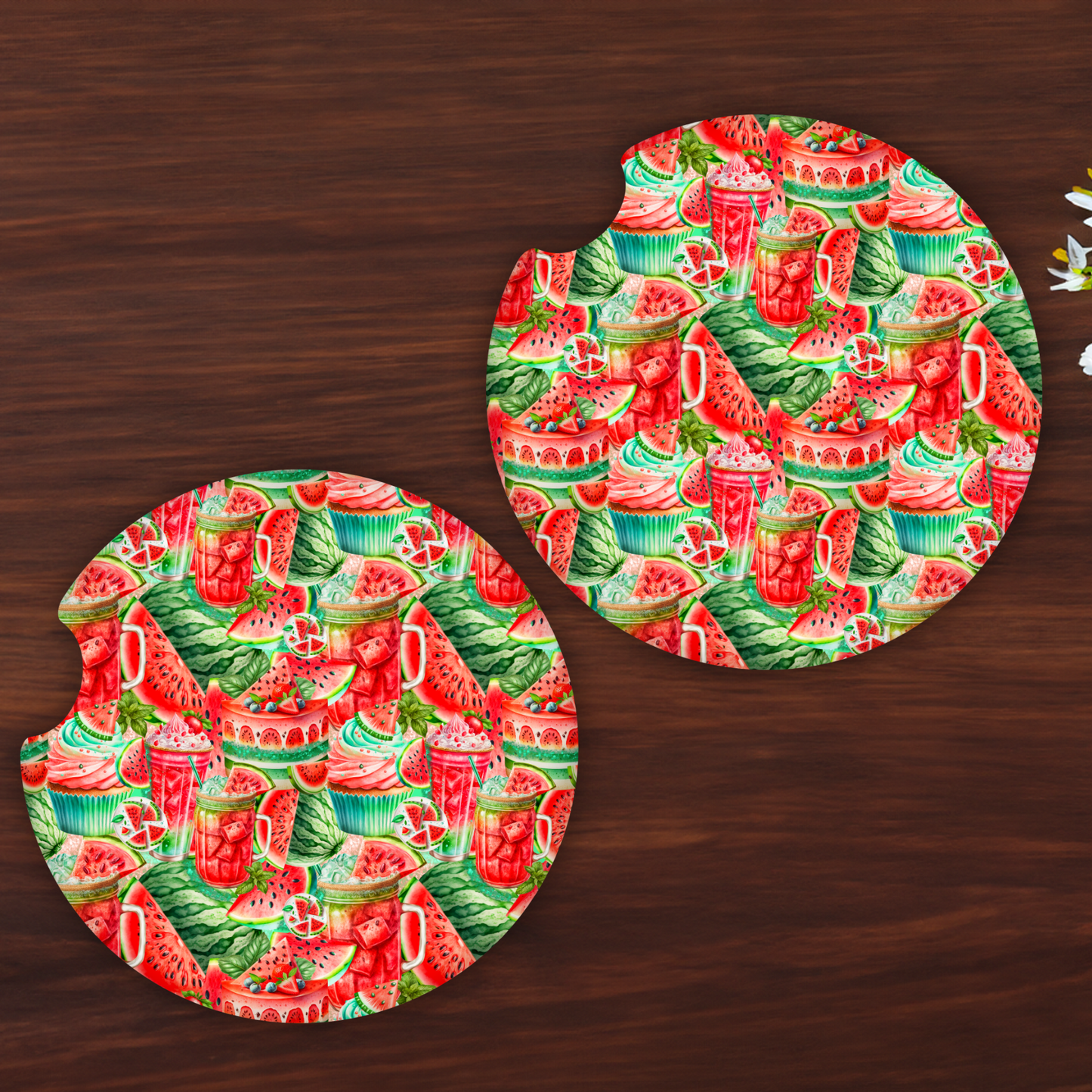 WATERMELON car coasters