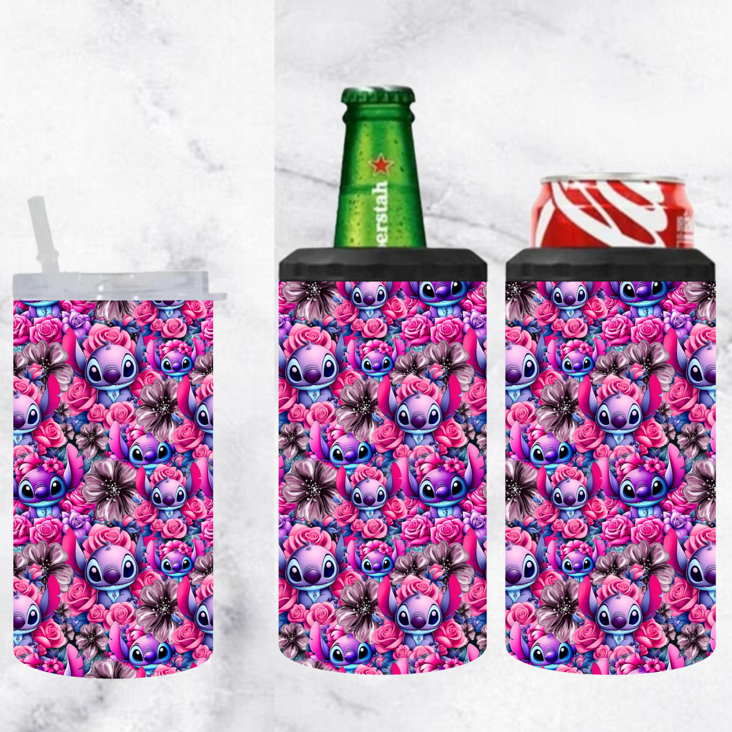 3 in 1 tumbler FLOWER ALIEN (PINK)