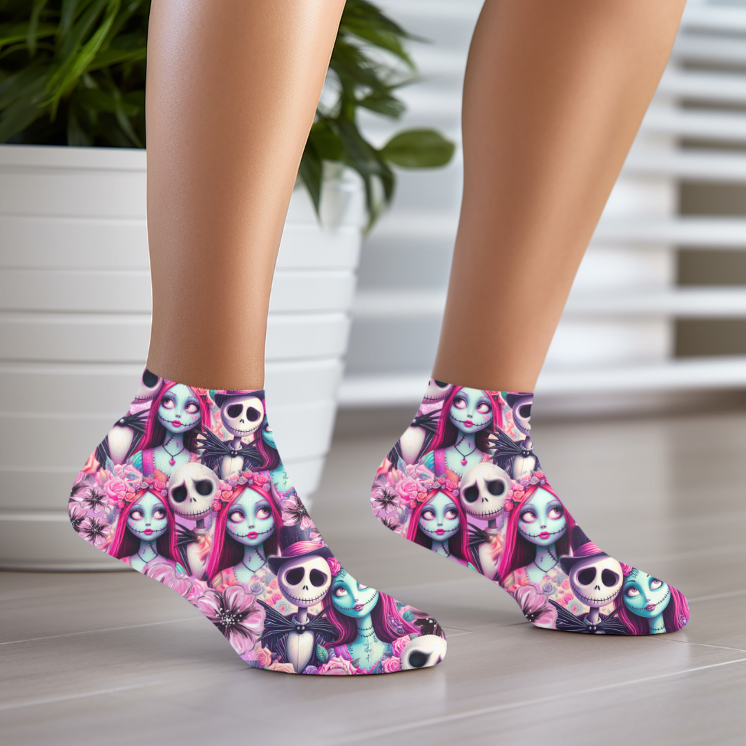 PINK FLOWERS NBC  SOCKS