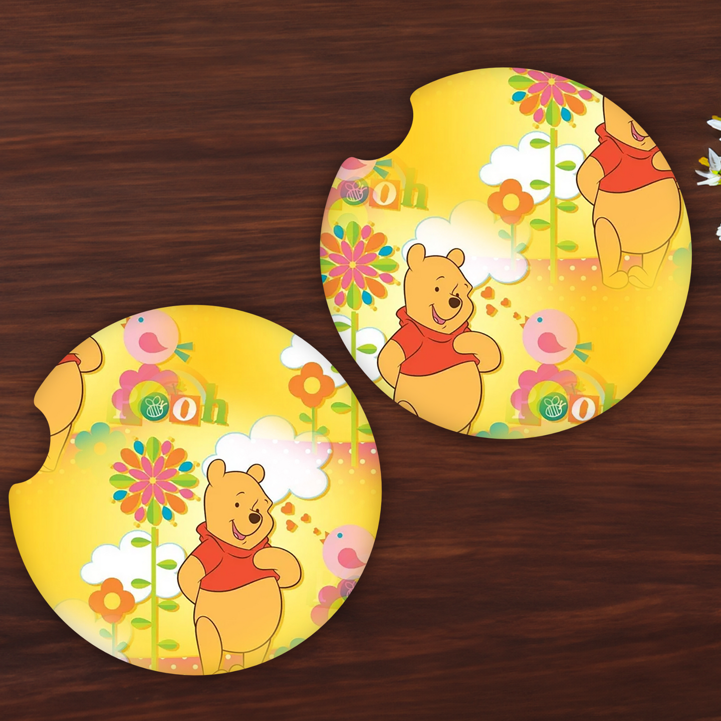 POOH car coasters