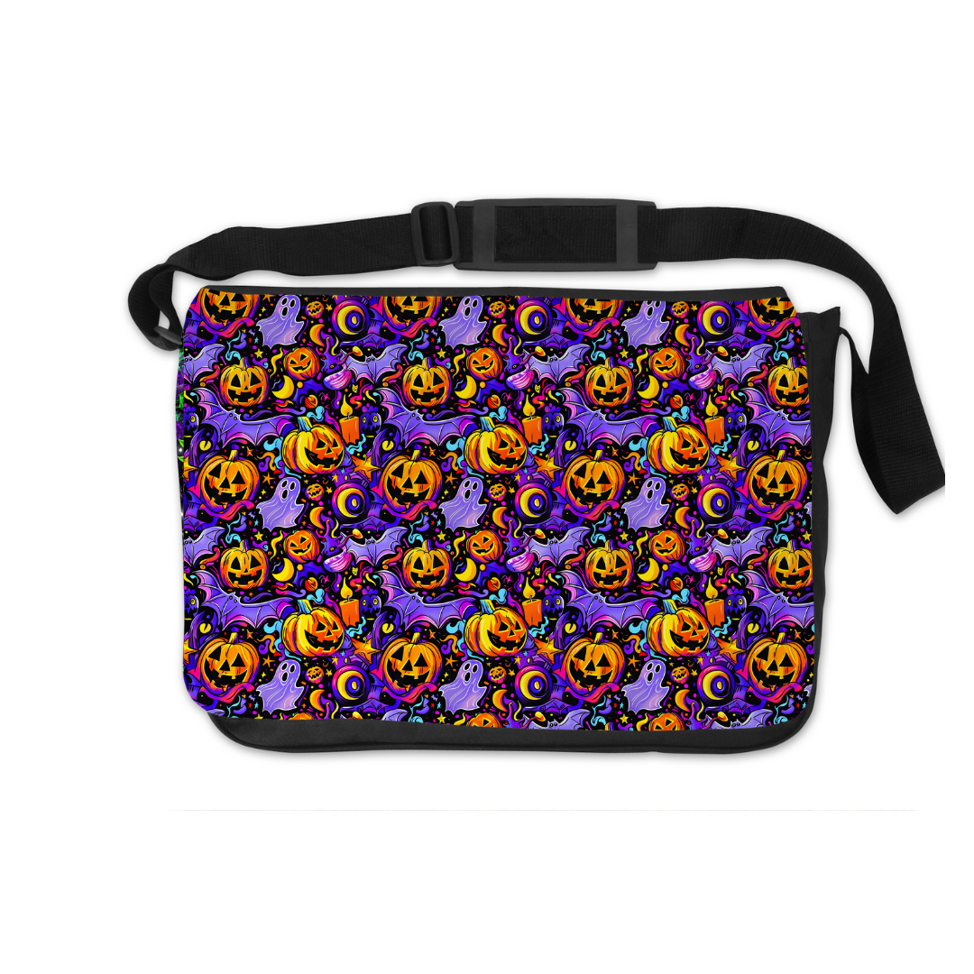 SPOOKY JACK O LATERN MESSENGER BAG