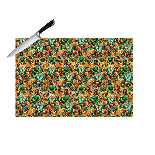 FLORAL TINK  CUTTING BOARD