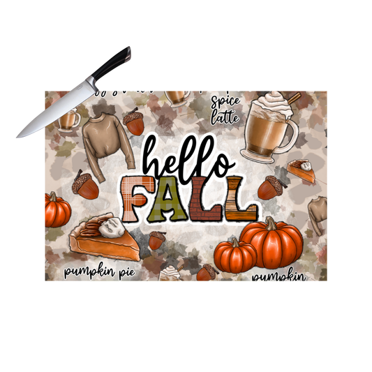 HELLO FALL  CUTTING BOARD