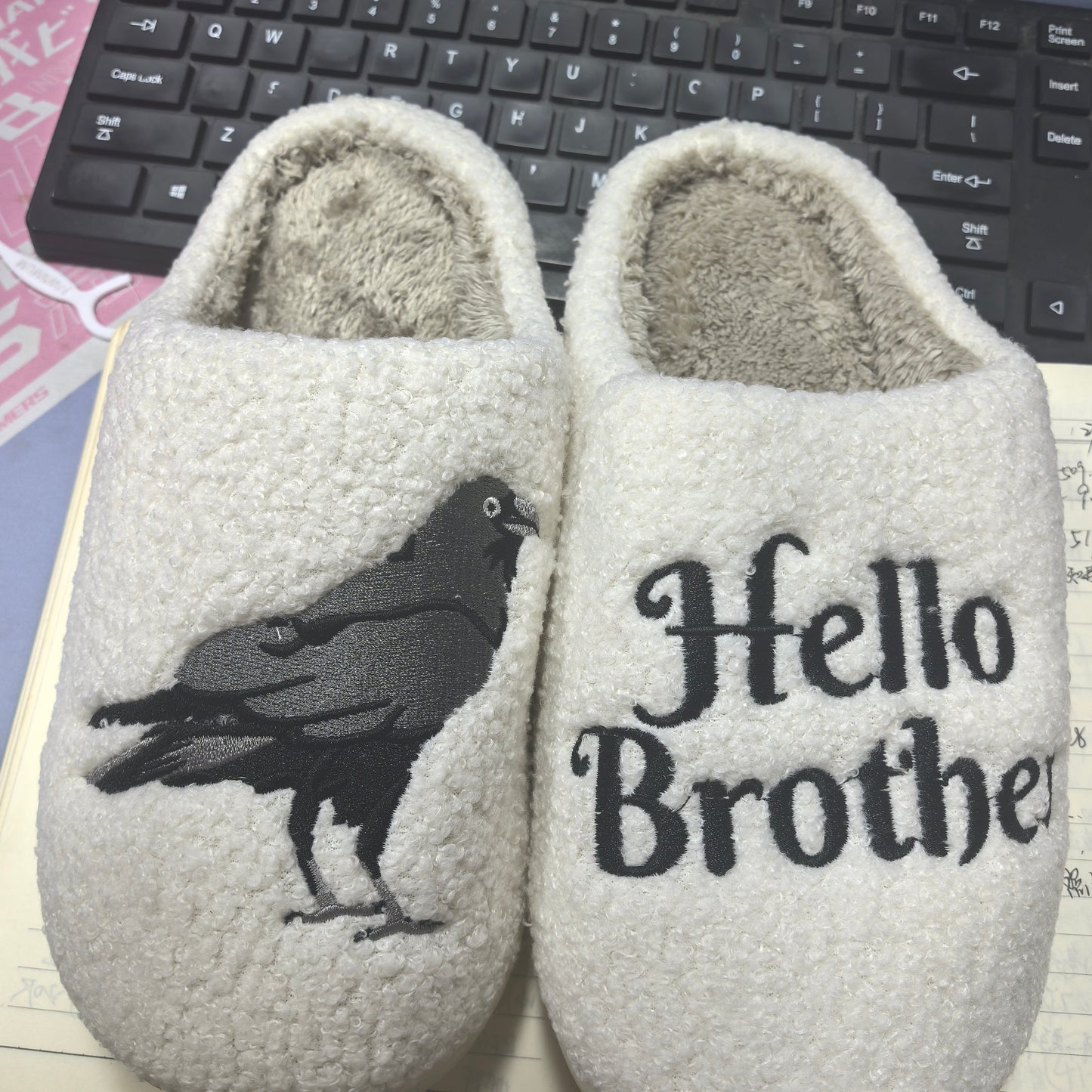 Hello brother slippers