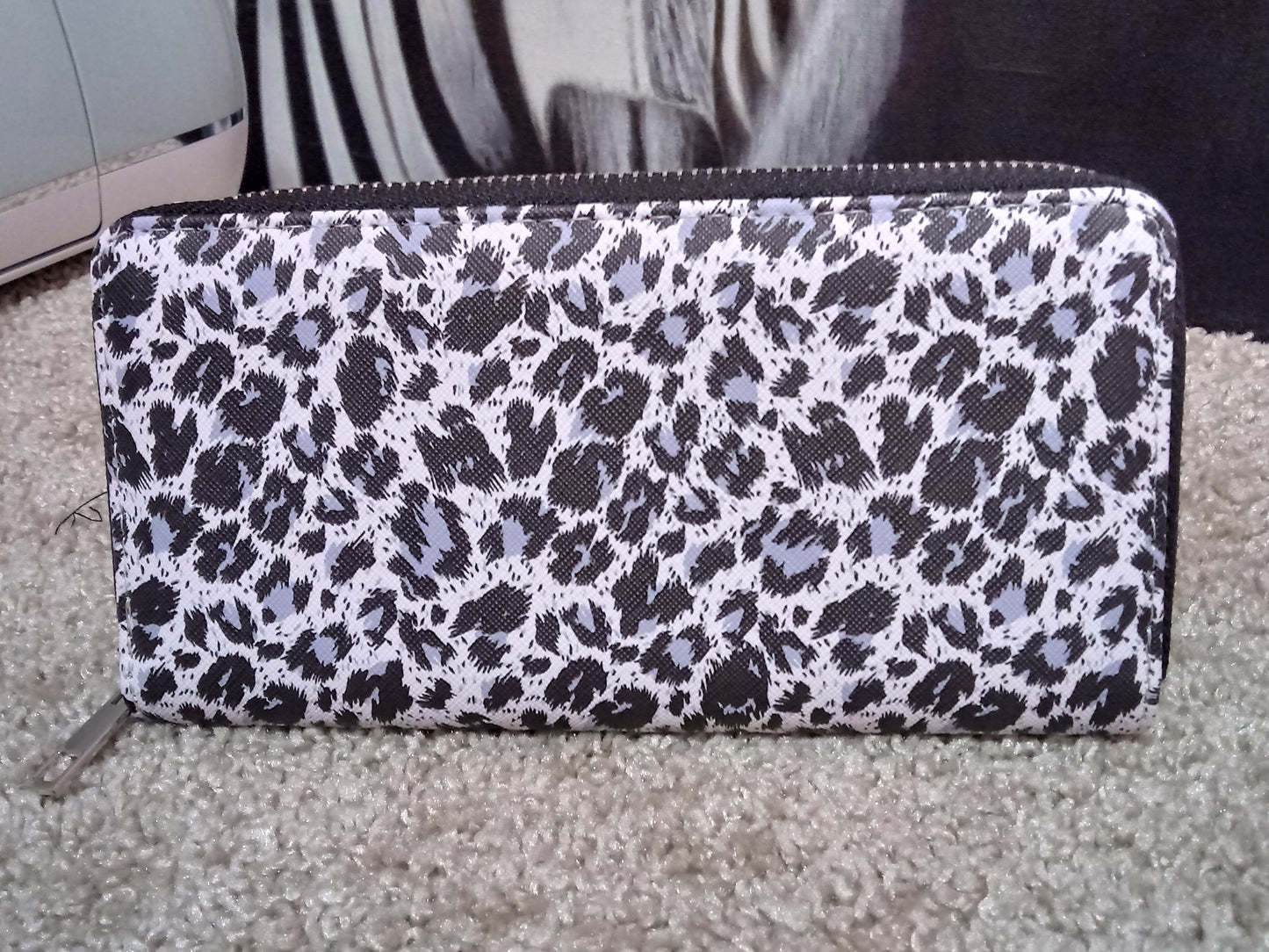 White Leopard wallet