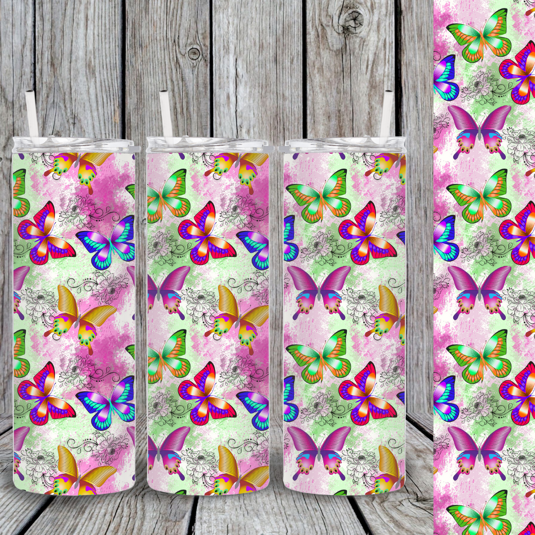 Shimmer butterfly tumbler