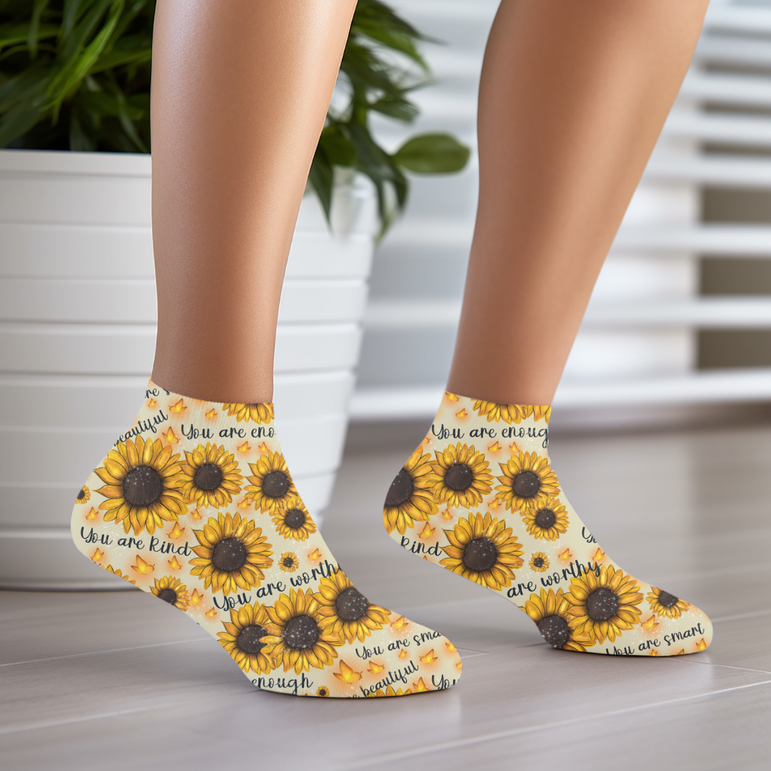 SUNFLOWER YOU ARE ENOUGH SOCKS
