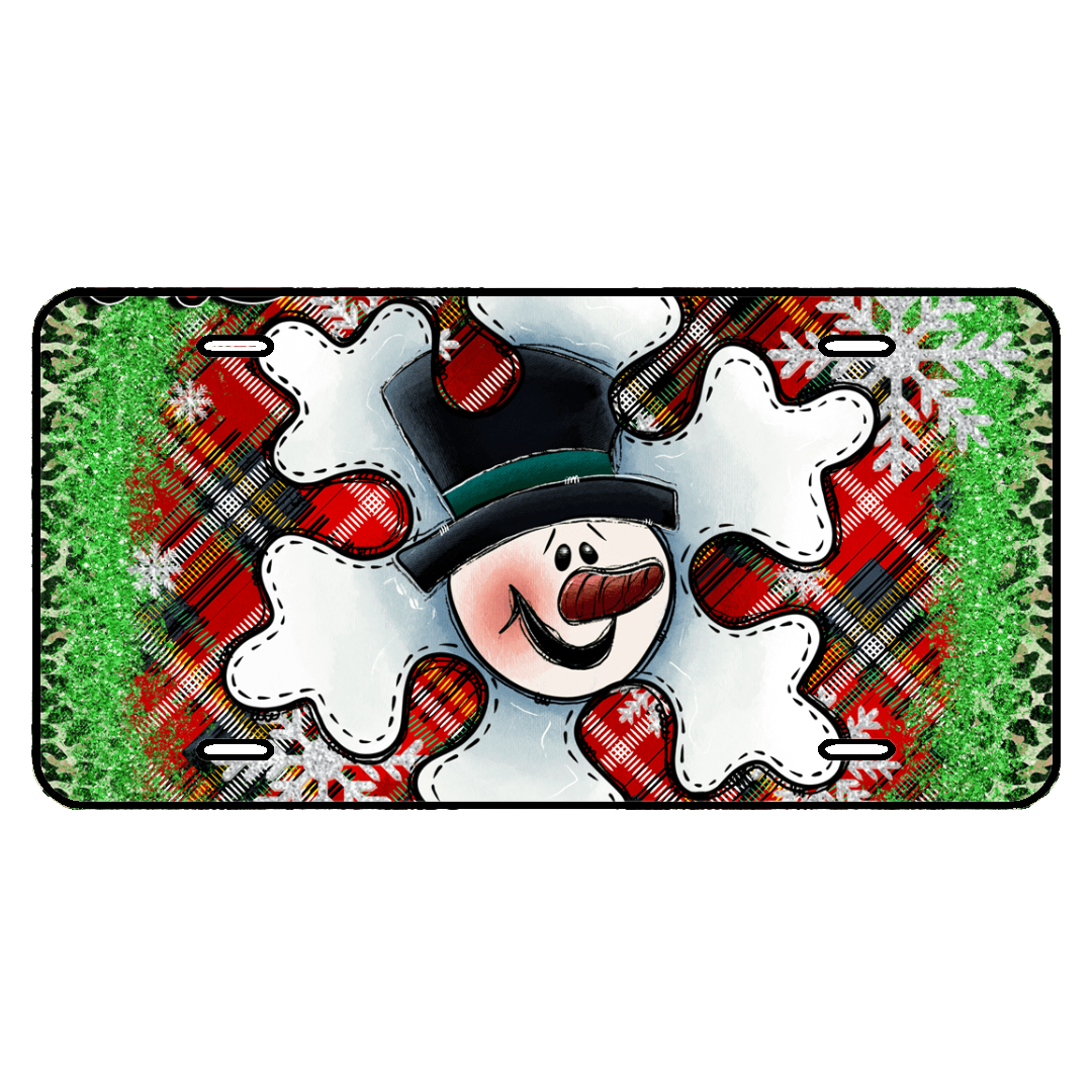 SNOWMAN CAR TAG