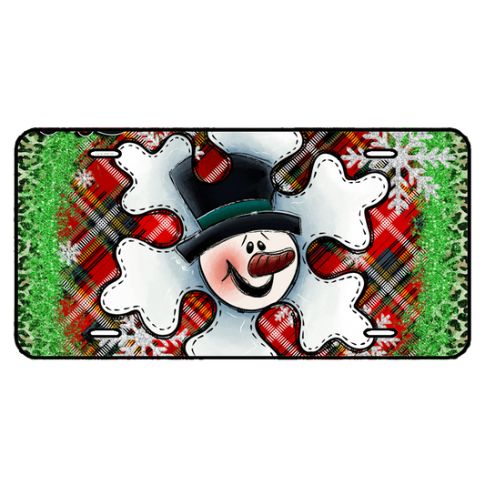 SNOWMAN CAR TAG