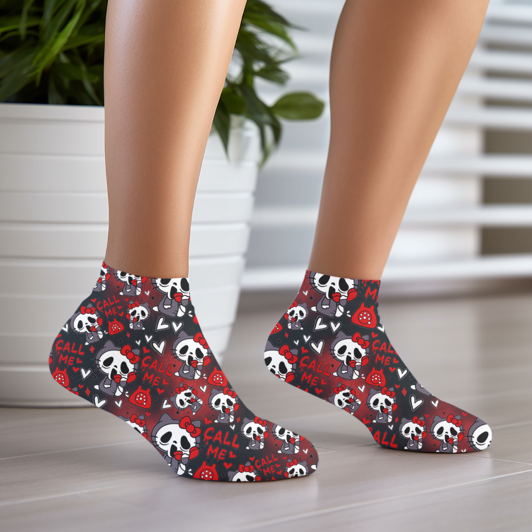 RED  GHOSTFACE  SOCKS