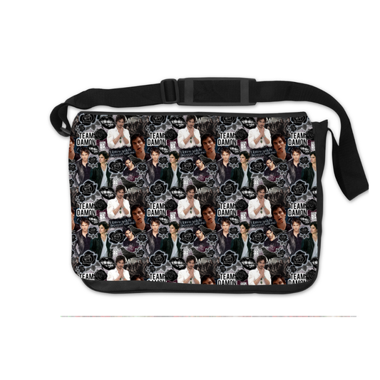 TEAM DAMON BLACK  MESSENGER BAG