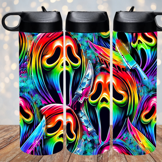 NEON GHOSTFACE  WATER BOTTLE