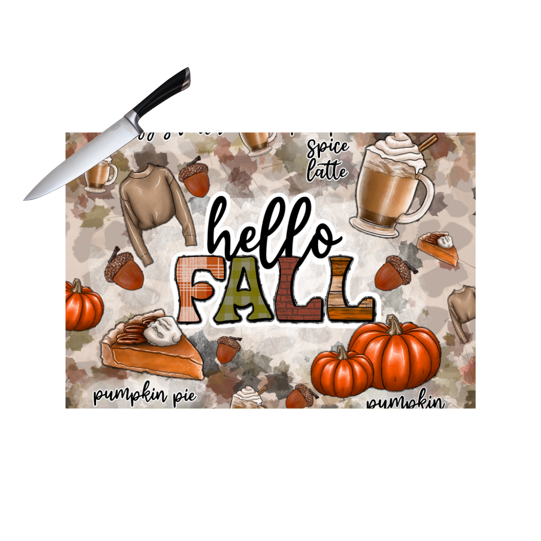HELLO FALL  CUTTING BOARD