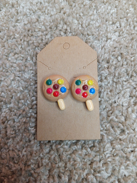 M&m cookie earrings