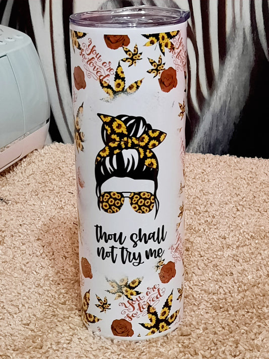 Sunflower weed and rose tumbler