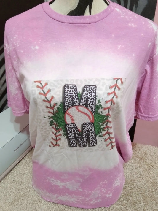 Mom leopard baseball