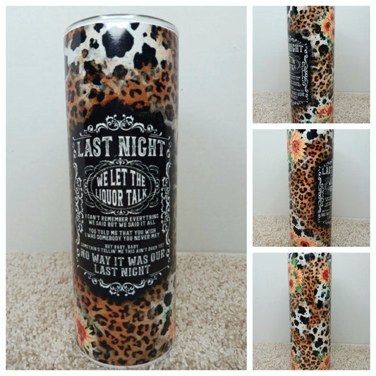 Last night sumflower  tumbler