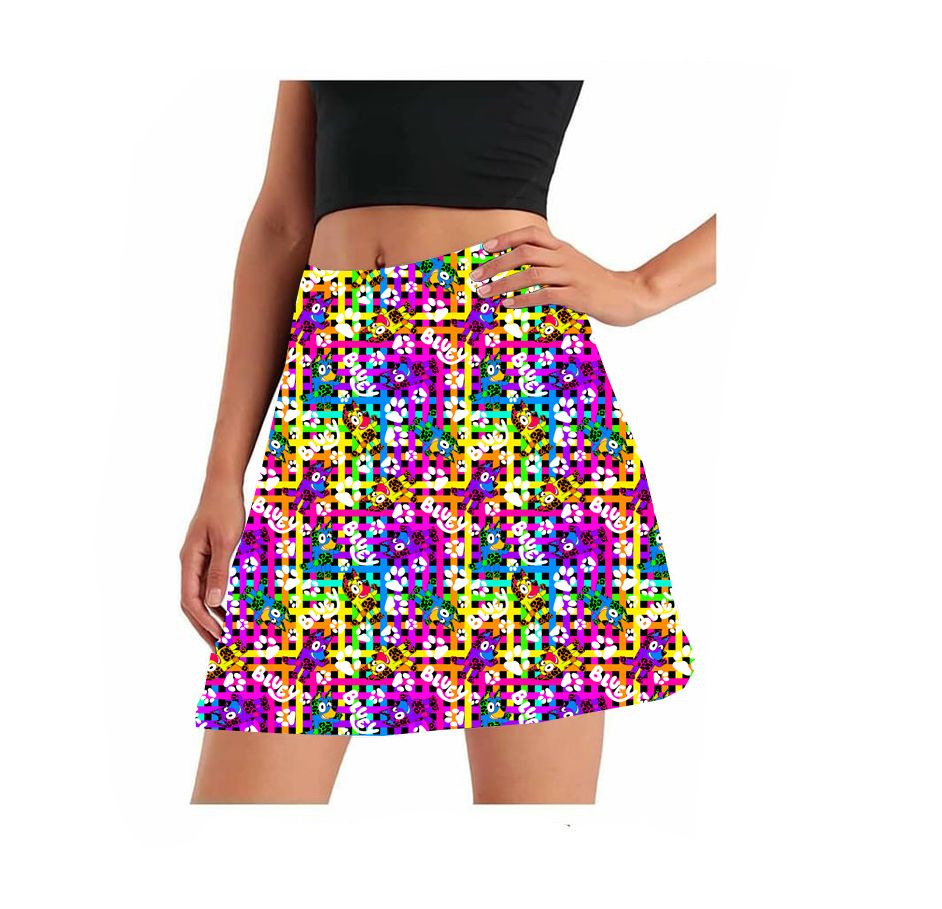 Neon dog skort