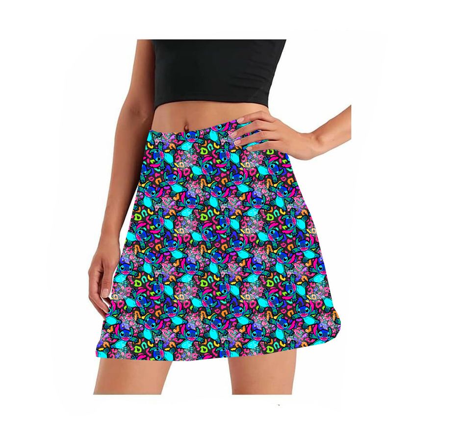 Neon alien skort